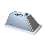 Ambassador 48" Range Hood in White with 304 CFM, 3 speeds, Dishwasher safe Baffle filters, LED Lights and Remote Control - BonPrix Électroménagers