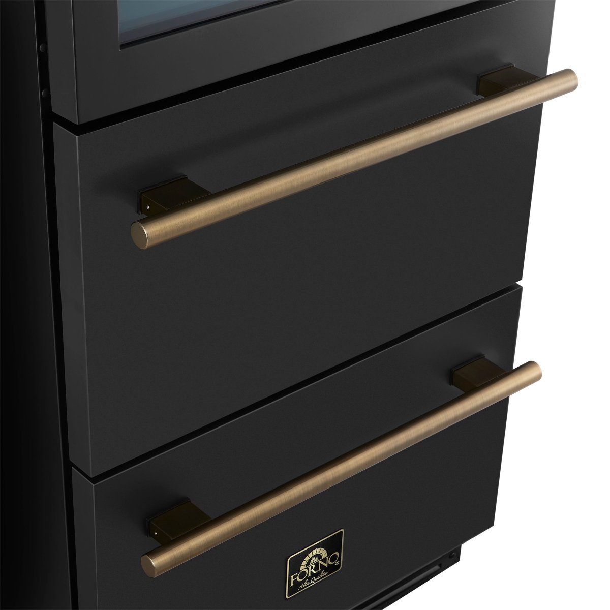 Azienda 24 Inch Dual Zone Wine Cooler, 15.8 Cu.Ft, 108 Bottles & 100 Cans, 2 Drawers, Charcoal Filters, Black - BonPrix Électroménagers