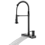 FORNO ACQUA 4 function pull-Down Waterfall Kitchen Faucet Black
