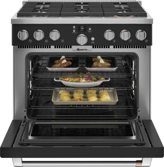 C2Y366P3TD1 - RANGES - Café - Dual Fuel - Black - Open Box - BonPrix Électroménagers