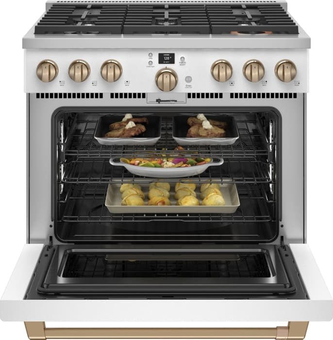 C2Y366P4TW2 - RANGES - Café - Dual Fuel - White - Open Box - BonPrix Électroménagers