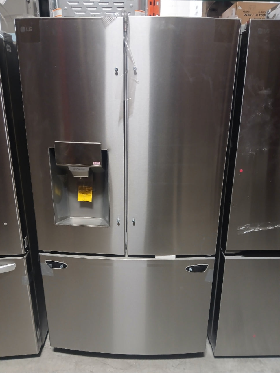 LRFS28XBS - REFRIGERATORS - LG - French 3-Door - Stainless Steel - Open Box - BonPrix Électroménagers
