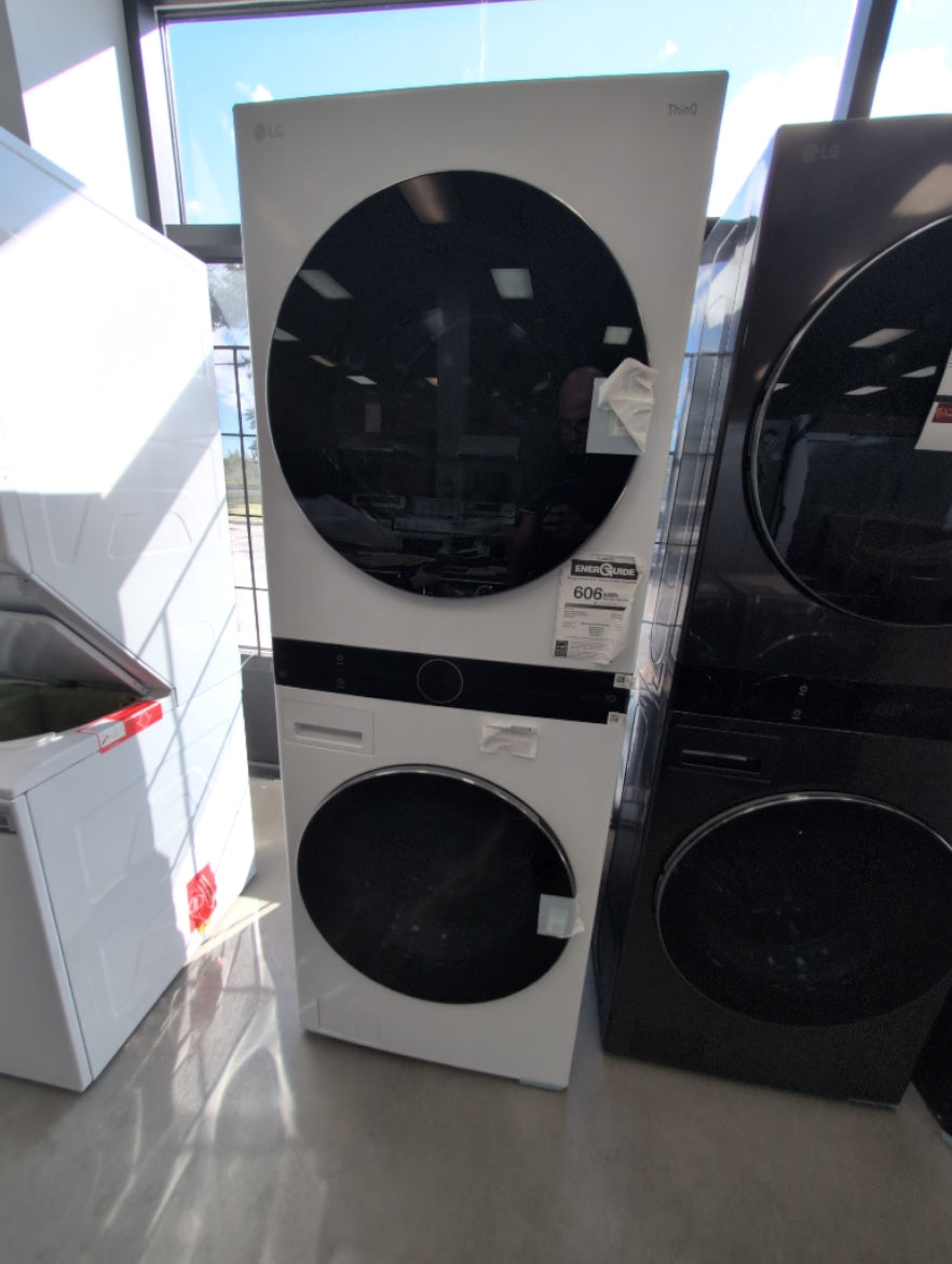 WKEX200HWA - LAUNDRY CENTERS - LG - Stacked Washer/Dryer - Electric - White - Open Box