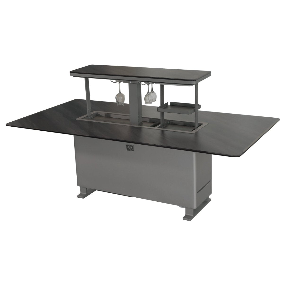 Cinetico Smart Dining Table, Midnight Marble, 5.3 cu.ft fridge and freezer with Bluetooth control - BonPrix Électroménagers