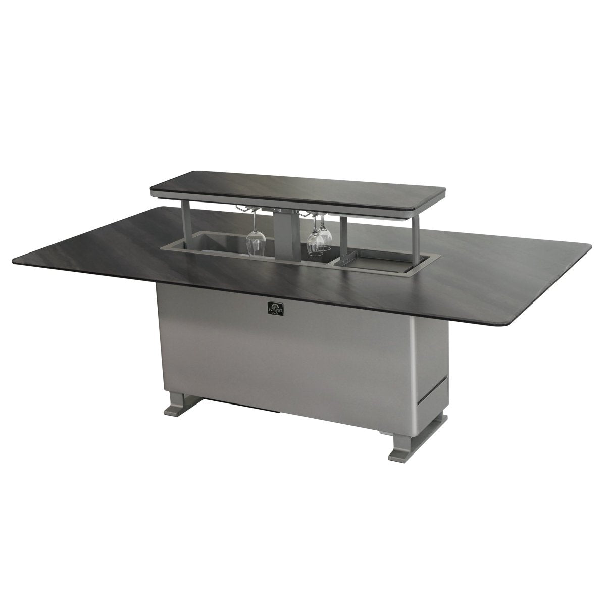 Cinetico Smart Dining Table, Midnight Marble, 5.3 cu.ft fridge and freezer with Bluetooth control - BonPrix Électroménagers