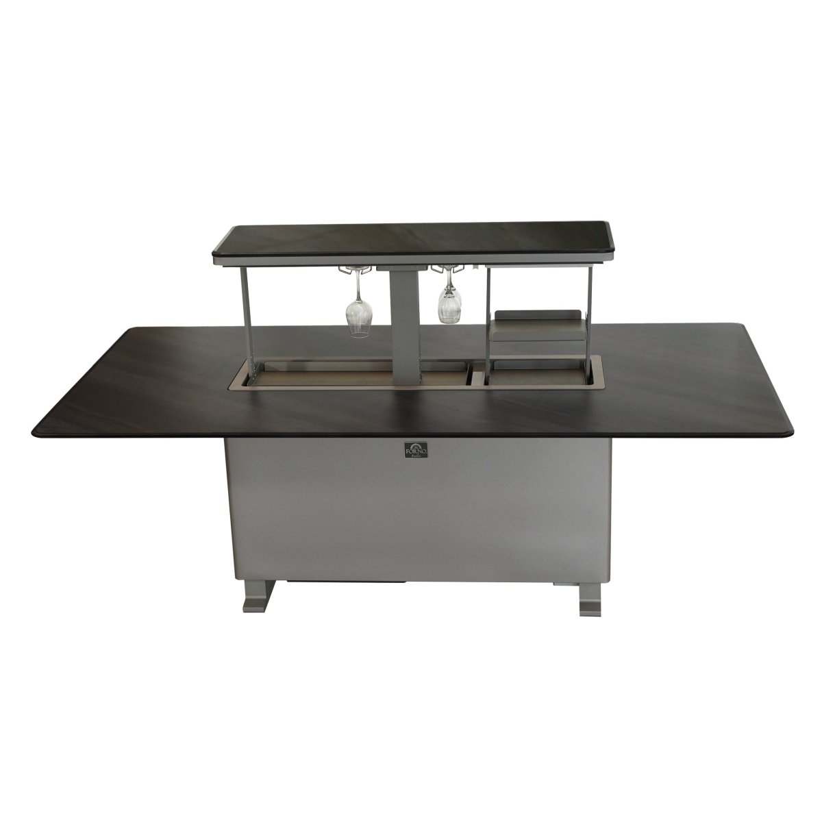 Cinetico Smart Dining Table, Midnight Marble, 5.3 cu.ft fridge and freezer with Bluetooth control - BonPrix Électroménagers