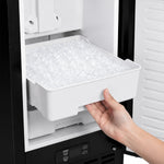 Cristallo 15 Inch Freestanding/Undercounter Ice maker, 66.1 lbs Chewable nugget, 8 kg / 17.6 lbs of ice storage, Black - BonPrix Électroménagers