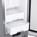 Cristallo 15 Inch Freestanding/Undercounter Ice maker, 66.1 lbs Chewable nugget, 8 kg / 17.6 lbs of ice storage, Stainless steel - BonPrix Électroménagers