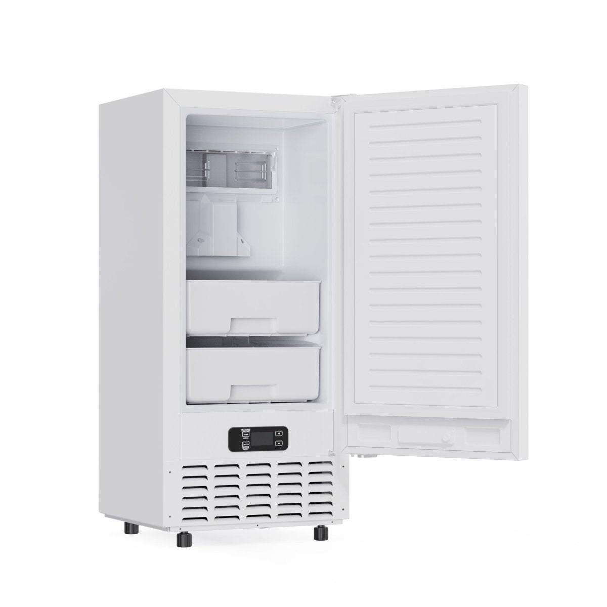 Cristallo 15 Inch Freestanding/Undercounter Ice maker, 66.1 lbs Chewable nugget, 8 kg / 17.6 lbs of ice storage, White - BonPrix Électroménagers