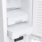 Cristallo 15 Inch Freestanding/Undercounter Ice maker, 66.1 lbs Chewable nugget, 8 kg / 17.6 lbs of ice storage, White - BonPrix Électroménagers
