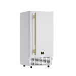 Cristallo 15 Inch Freestanding/Undercounter Ice maker, 66.1 lbs Chewable nugget, 8 kg / 17.6 lbs of ice storage, White - BonPrix Électroménagers