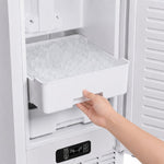 Cristallo 15 Inch Freestanding/Undercounter Ice maker, 66.1 lbs Chewable nugget, 8 kg / 17.6 lbs of ice storage, White - BonPrix Électroménagers