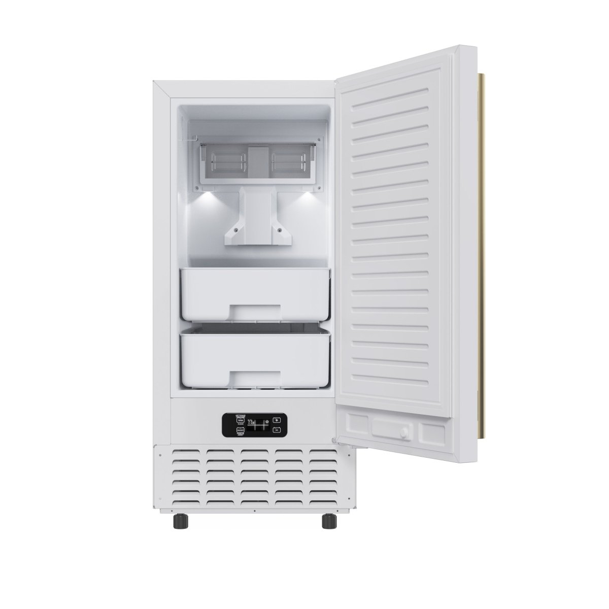 Cristallo 15 Inch Freestanding/Undercounter Ice maker, 66.1 lbs Chewable nugget, 8 kg / 17.6 lbs of ice storage, White - BonPrix Électroménagers