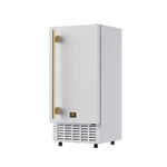 Cristallo 15 Inch Freestanding/Undercounter Ice maker, 66.1 lbs Chewable nugget, 8 kg / 17.6 lbs of ice storage, White - BonPrix Électroménagers
