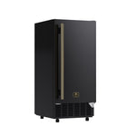 Cristallo 15 Inch Freestanding/Undercounter Ice maker, 79.4 lbs Cubed Ice daily, 12 kg / 26.5 lbs ice bin, Black - BonPrix Électroménagers