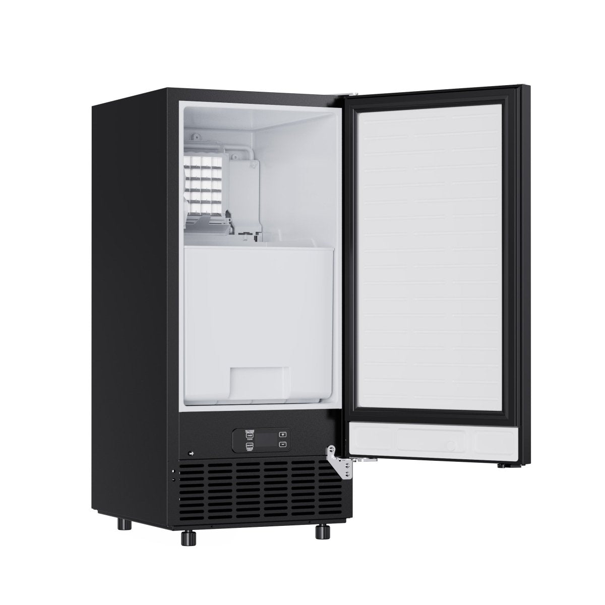 Cristallo 15 Inch Freestanding/Undercounter Ice maker, 79.4 lbs Cubed Ice daily, 12 kg / 26.5 lbs ice bin, Black - BonPrix Électroménagers
