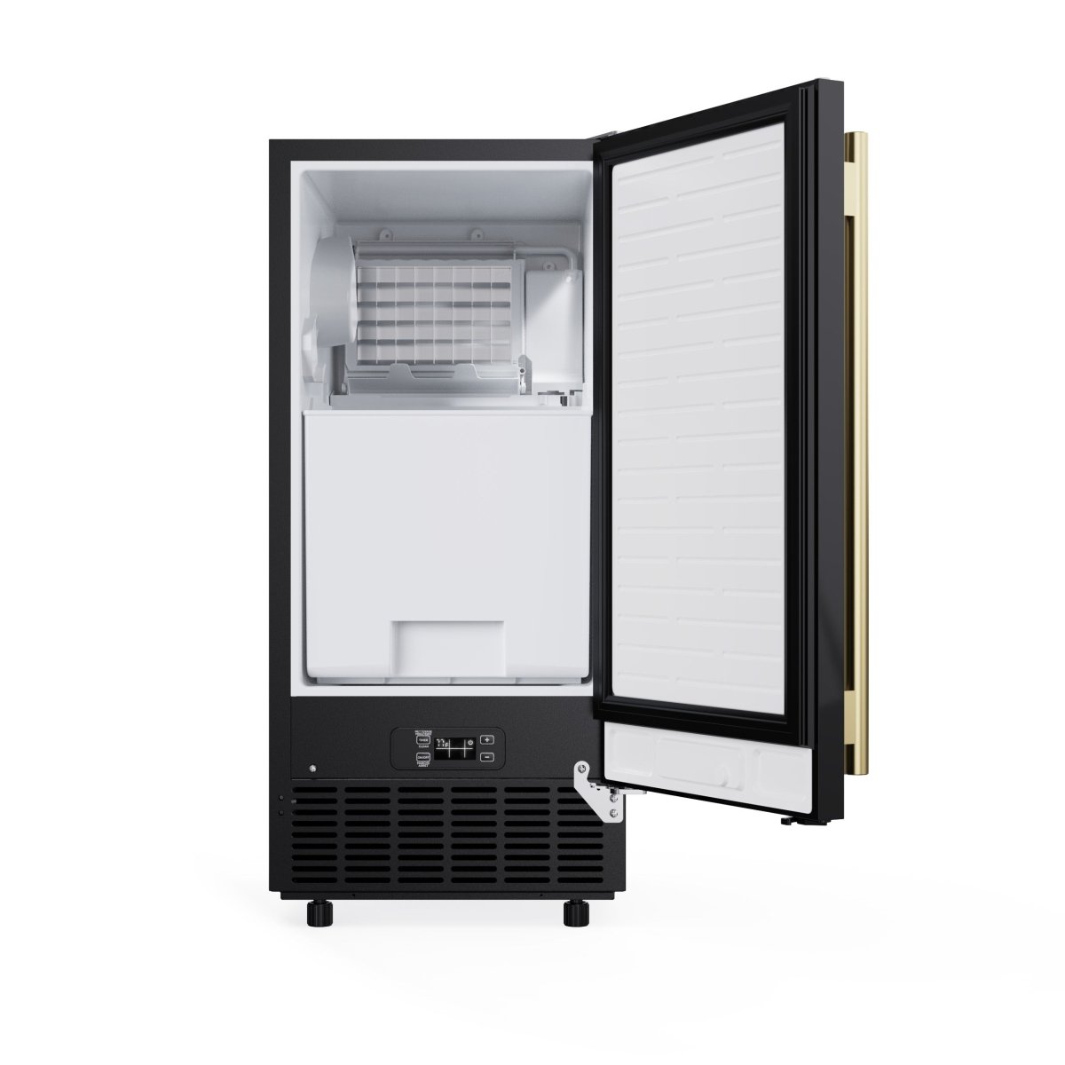 Cristallo 15 Inch Freestanding/Undercounter Ice maker, 79.4 lbs Cubed Ice daily, 12 kg / 26.5 lbs ice bin, Black - BonPrix Électroménagers