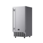Cristallo 15 Inch Freestanding/Undercounter Ice maker, 79.4 lbs Cubed Ice daily, 12 kg / 26.5 lbs ice bin, Stainless steel - BonPrix Électroménagers