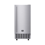 Cristallo 15 Inch Freestanding/Undercounter Ice maker, 79.4 lbs Cubed Ice daily, 12 kg / 26.5 lbs ice bin, Stainless steel - BonPrix Électroménagers