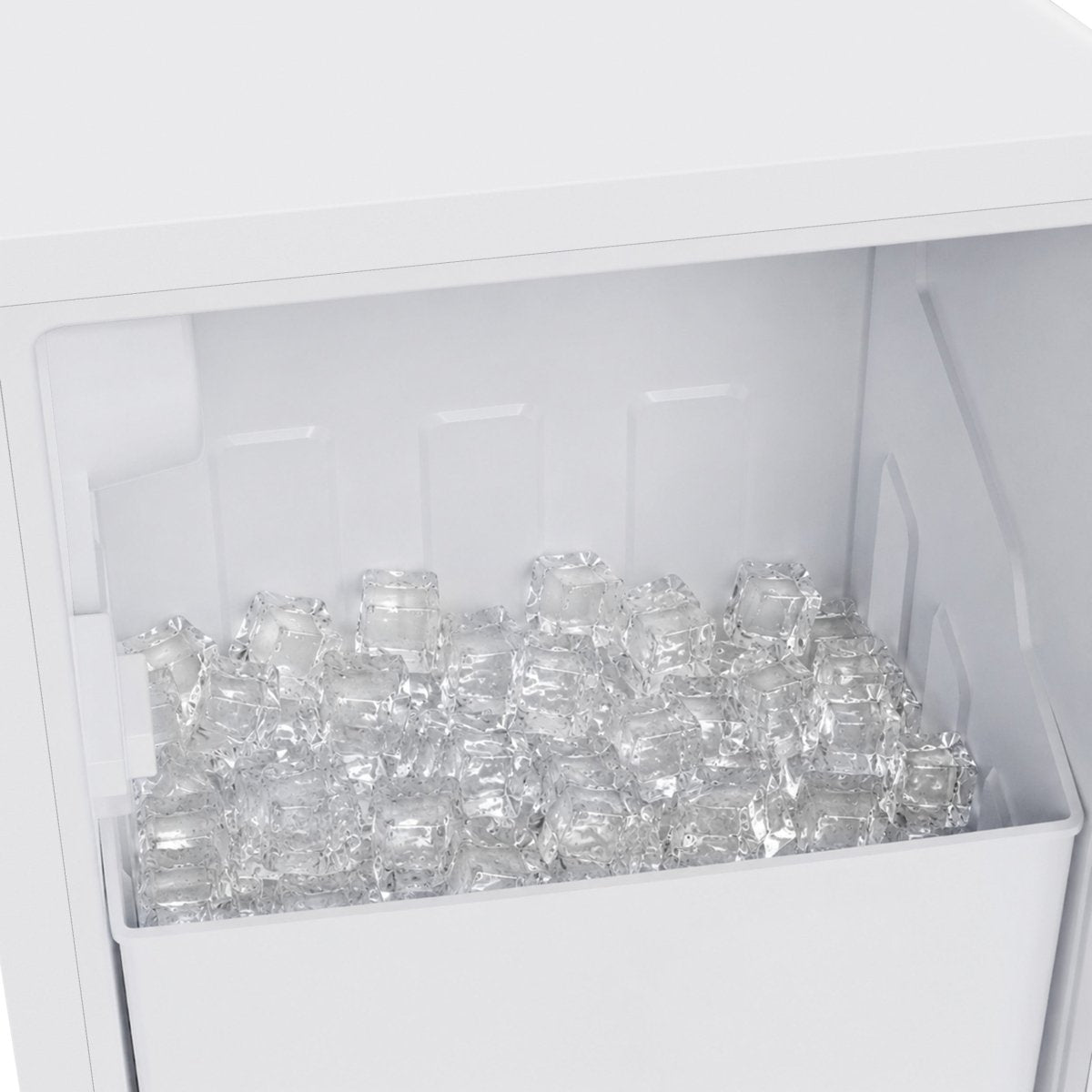 Cristallo 15 Inch Freestanding/Undercounter Ice maker, 79.4 lbs Cubed Ice daily, 12 kg / 26.5 lbs ice bin, White - BonPrix Électroménagers