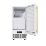 Cristallo 15 Inch Freestanding/Undercounter Ice maker, 79.4 lbs Cubed Ice daily, 12 kg / 26.5 lbs ice bin, White - BonPrix Électroménagers