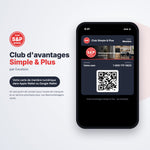 Carte de membre numérique du Club d'avantages Simple & Plus par Excelsior dans Apple Wallet, sur un téléphone intelligent