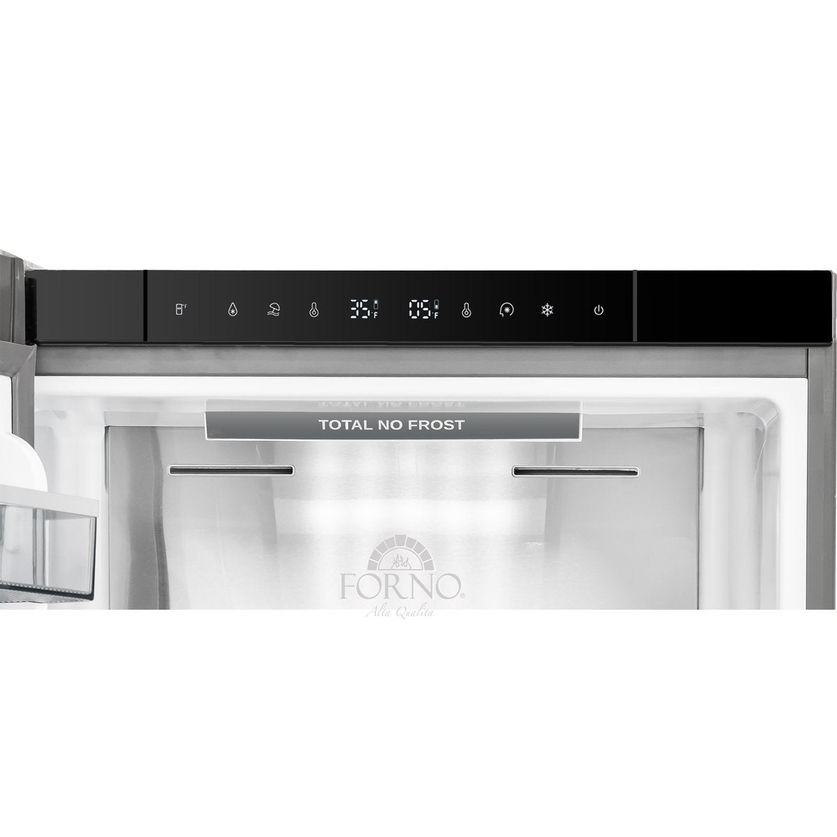 Custodia 24" Bottom Freezer, 10.3 cf., Left Swing, Ice Maker, Total No frost, Stainless Steel handles - BonPrix Électroménagers