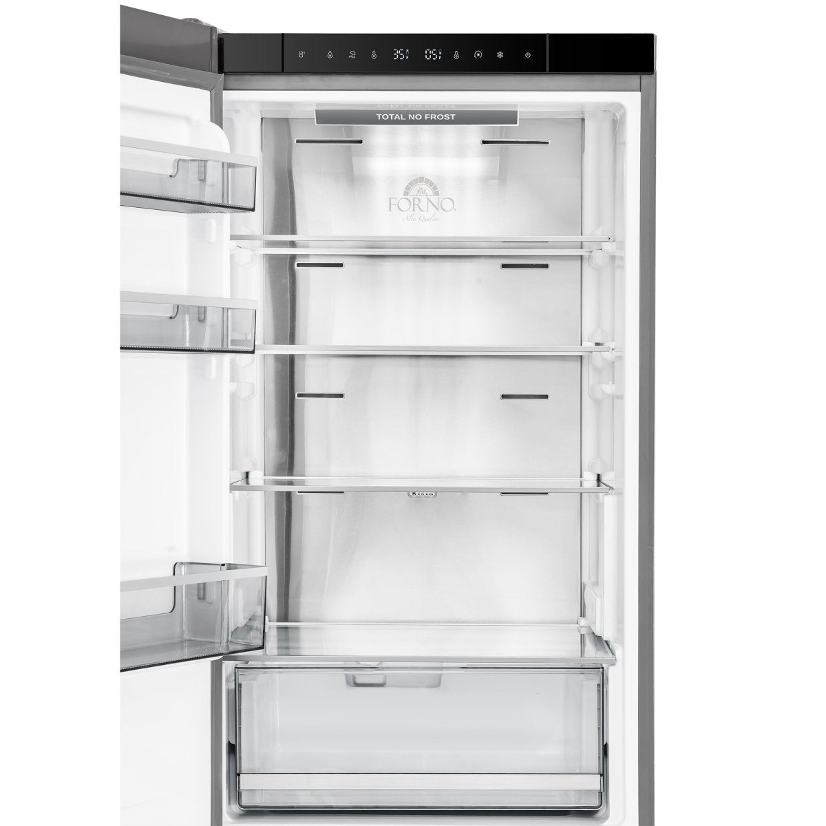 Custodia 24" Bottom Freezer, 10.3 cf., Left Swing, Ice Maker, Total No frost, Stainless Steel handles - BonPrix Électroménagers