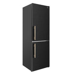 Custodia 24" Bottom Freezer, 10.3 cf., Right Swing, Total No frost, Black, Antique Brass handles - BonPrix Électroménagers