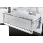 Custodia 48" Bottom Freezer combo, 20.6 cf., Ice Maker, Total No frost, Black, Antique Brass handles - BonPrix Électroménagers