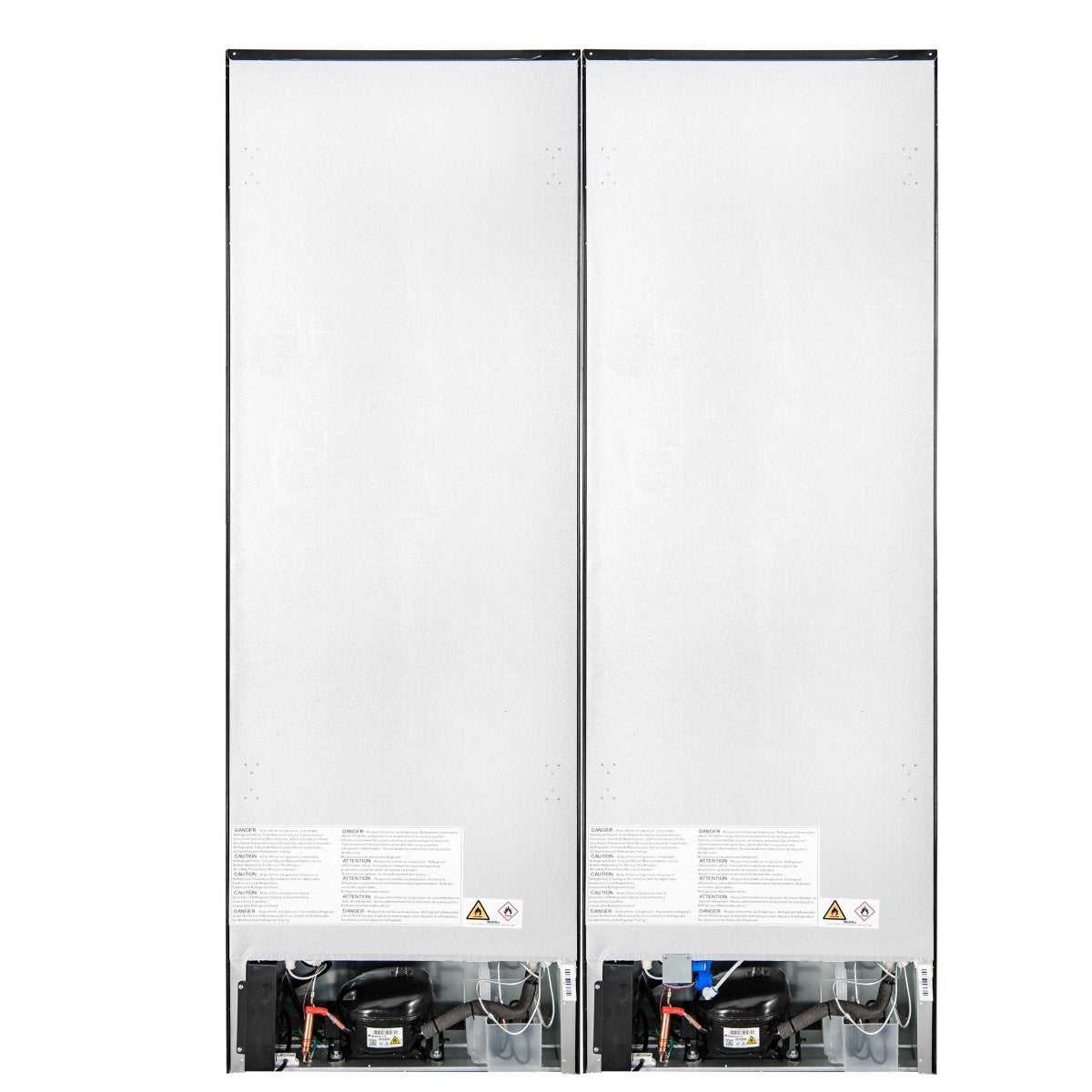 Custodia 48" Bottom Freezer combo, 20.6 cf., Ice Maker, Total No frost, Black, Antique Brass handles - BonPrix Électroménagers