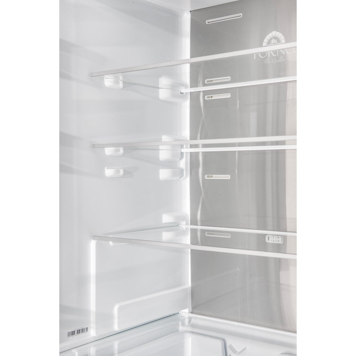 Custodia 48" Bottom Freezer combo, 20.6 cf., Ice Maker, Total No frost, White, Antique Brass handles - BonPrix Électroménagers