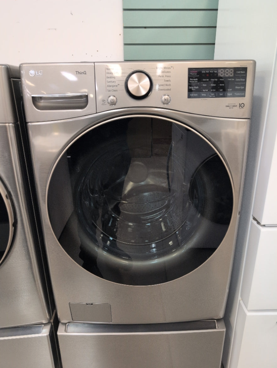 WM3850HVA - WASHERS - LG - Front Load - Silver - Open Box - BonPrix Électroménagers