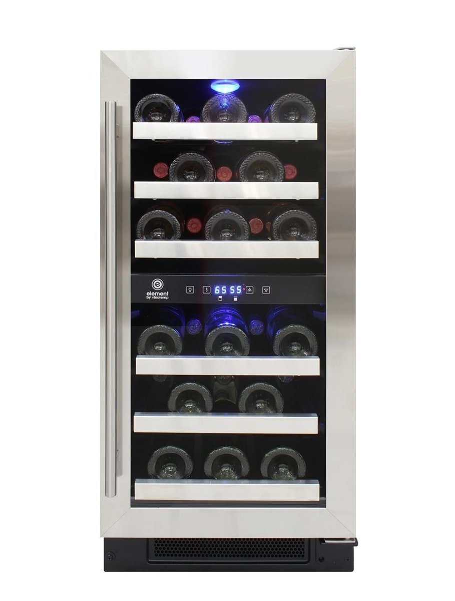 EL - WCU113 - 03 - WINE STORAGE - Vinotemp - Stainless steel - Open Box - BonPrix Électroménagers