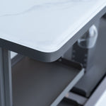 Elevato Smart Bar Table in White, 5.3 cu.ft fridge and freezer with Bluetooth control - BonPrix Électroménagers