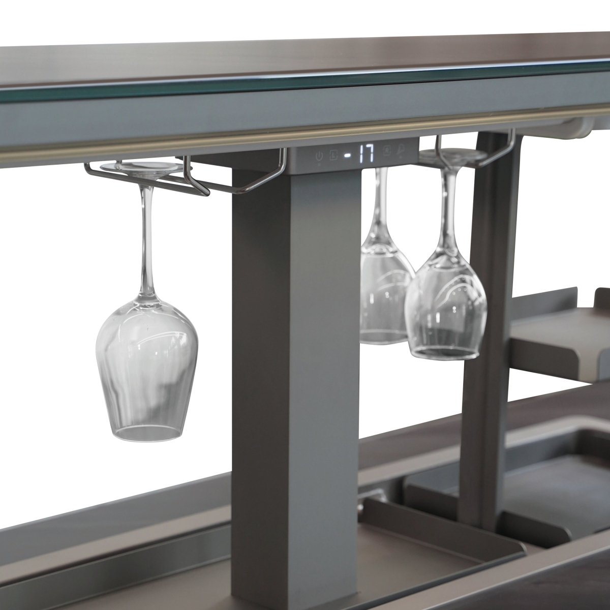 Elevato Smart Bar Table, Midnight Marble, 5.3 cu.ft fridge and freezer with Bluetooth control - BonPrix Électroménagers
