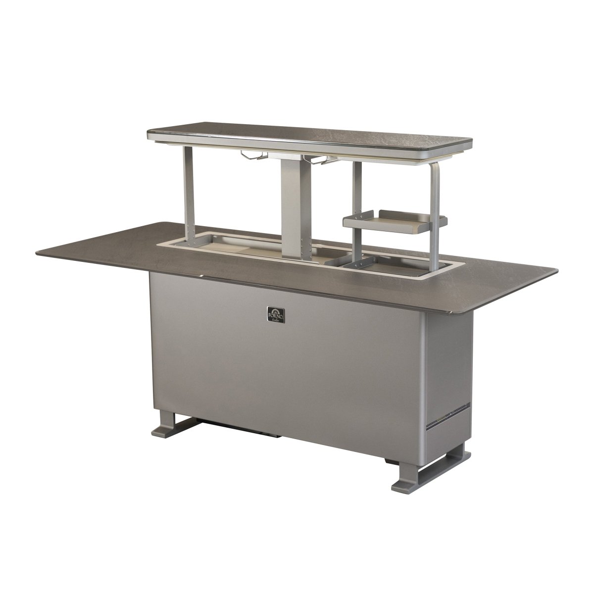 Elevato Smart Bar Table, Sandstone Black, 5.3 cu.ft fridge and freezer with Bluetooth control - BonPrix Électroménagers