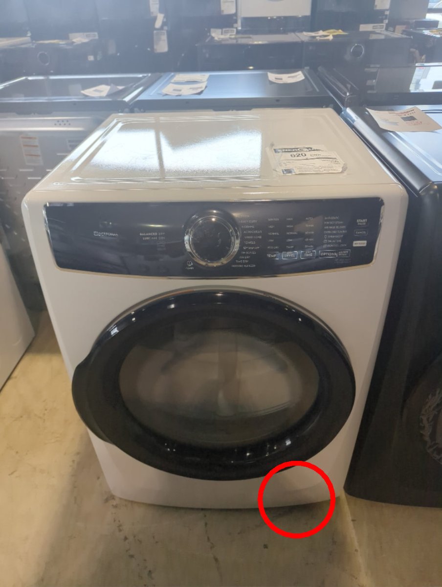 ELFE762CBW - DRYERS - Electrolux - Electric - White - Open Box - BonPrix Électroménagers