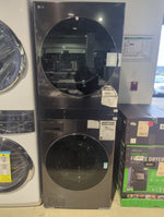 WKEX300HBA - LAUNDRY CENTERS - LG - Stacked Washer/Dryer - Electric - Black Stainless Steel - Open Box - BonPrix Électroménagers