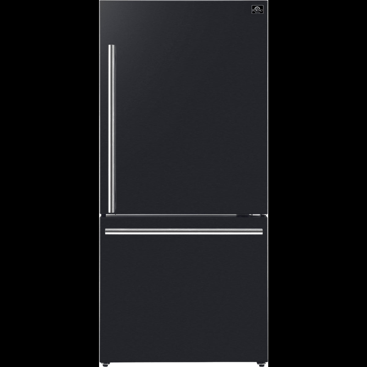 FFFFD1785 - 31BK - REFRIGERATORS - Forno - Bottom Freezer - Black Stainless - Open Box - BonPrix Électroménagers