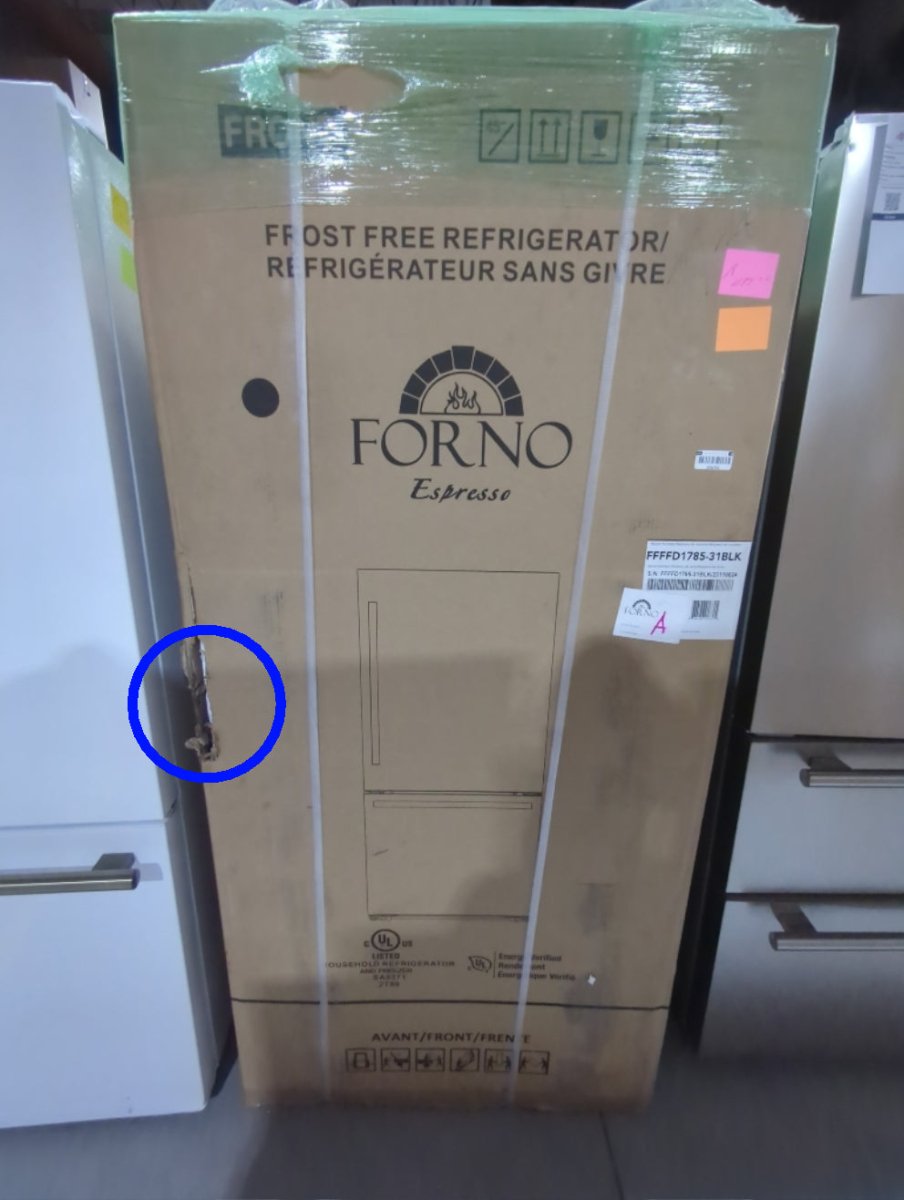 FFFFD1785 - 31BK - REFRIGERATORS - Forno - Bottom Freezer - Black Stainless - Open Box - BonPrix Électroménagers