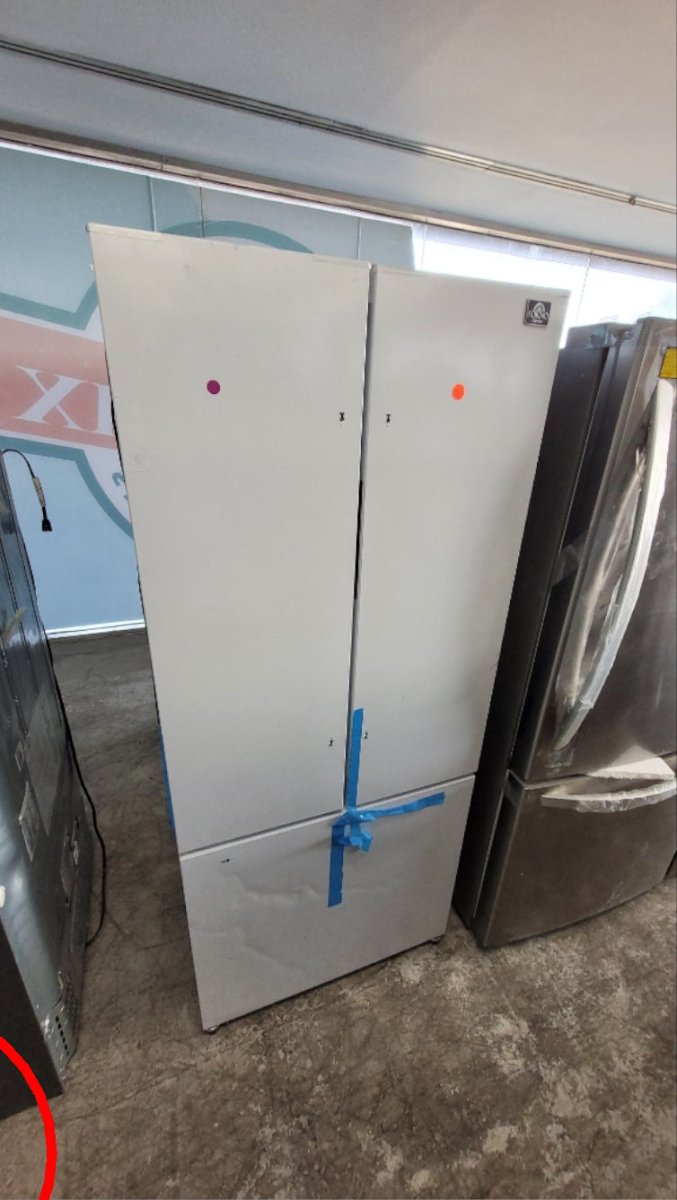 FFFFD1974-31WHT - REFRIGERATORS - Forno - French 3-Door - White - Open Box - BonPrix Électroménagers