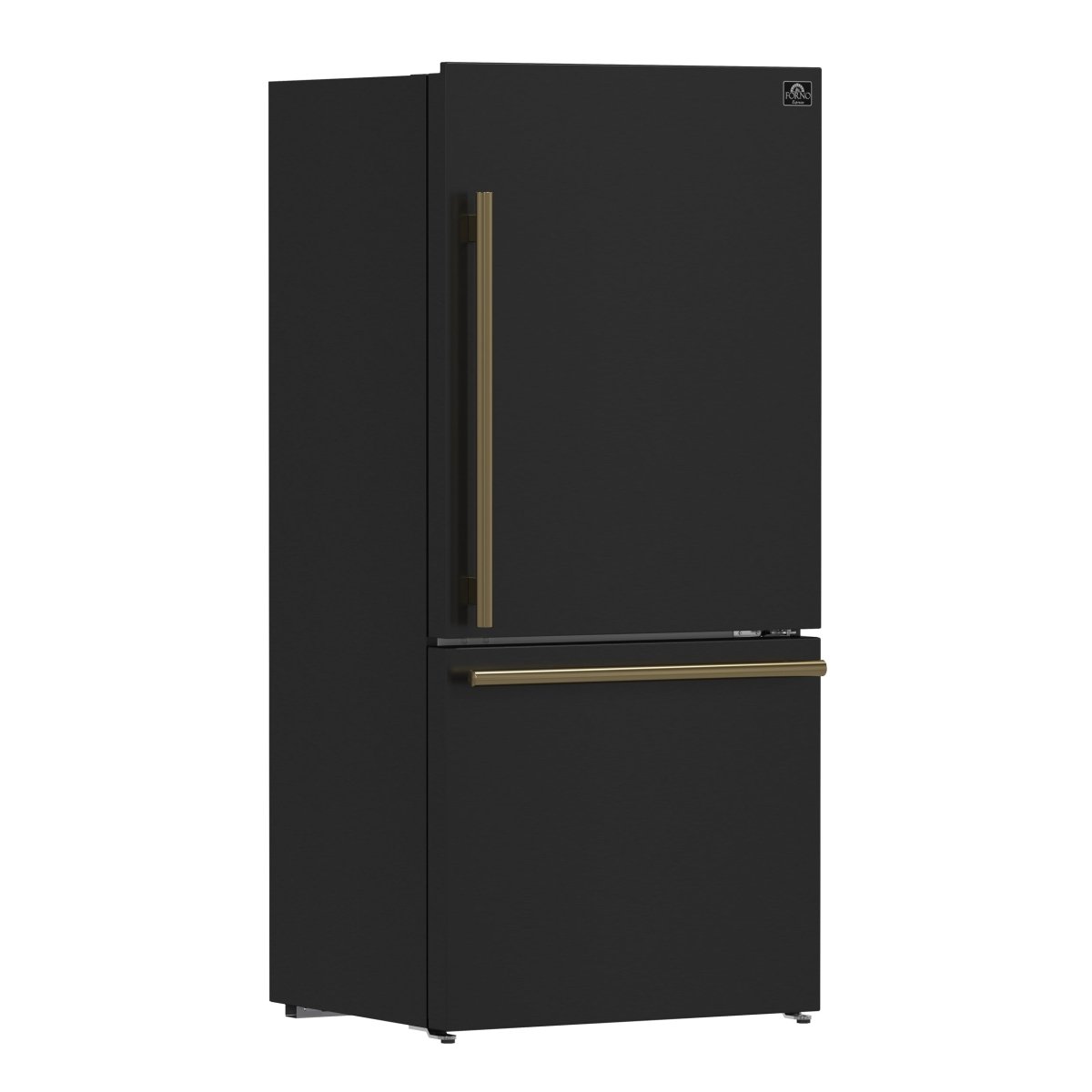 FORNO 2-Piece Black Kitchen Bundle - 30" Induction Range and 31" Bottom Freezer Refrigerator - BonPrix Électroménagers