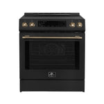 FORNO 2-Piece Black Kitchen Bundle - 30" Induction Range and 31" Bottom Freezer Refrigerator - BonPrix Électroménagers