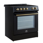 FORNO 2-Piece Black Kitchen Bundle - 30" Induction Range and 31" Bottom Freezer Refrigerator - BonPrix Électroménagers