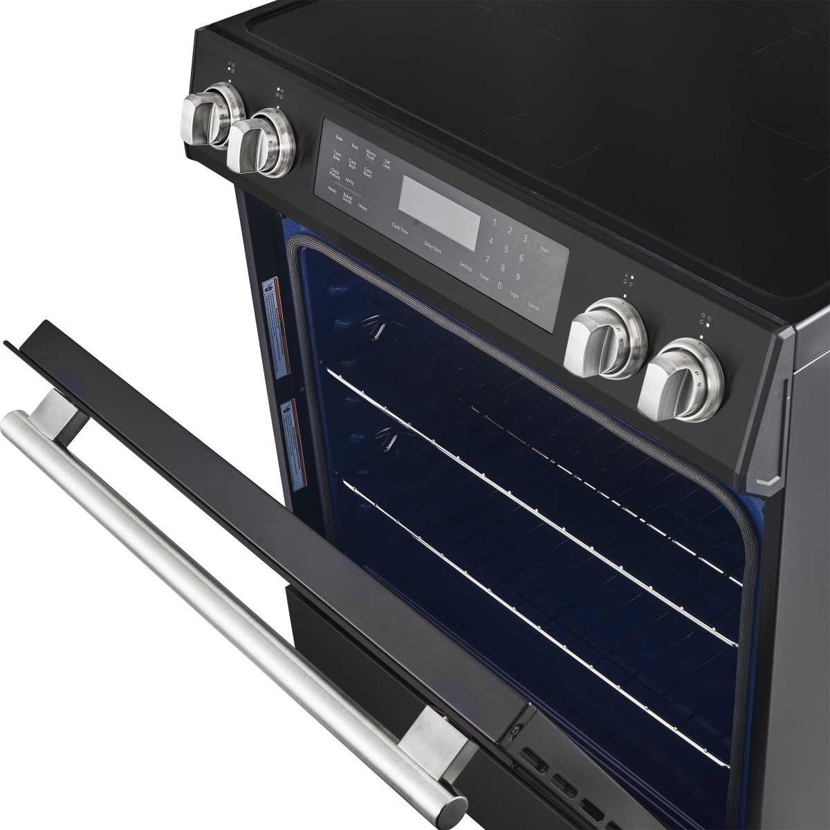 FORNO 2-Piece Black Kitchen Bundle - 30" Induction Range and 31" Bottom Freezer Refrigerator - BonPrix Électroménagers