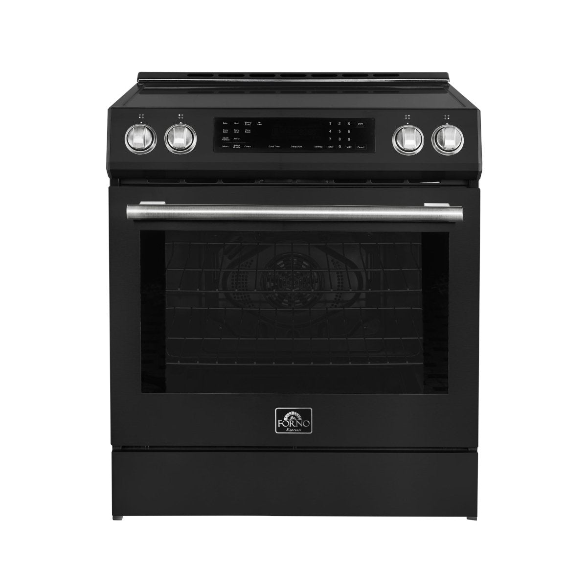 FORNO 2-Piece Black Kitchen Bundle - 30" Induction Range and 31" Bottom Freezer Refrigerator - BonPrix Électroménagers