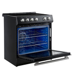 FORNO 2-Piece Black Kitchen Bundle - 30" Induction Range and 31" Bottom Freezer Refrigerator - BonPrix Électroménagers