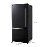 FORNO 2-Piece Black Kitchen Bundle - 30" Induction Range and 31" Bottom Freezer Refrigerator - BonPrix Électroménagers
