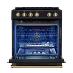 FORNO 2-Piece Black Kitchen Bundle - 30" Induction Range and 31" Bottom Freezer Refrigerator - BonPrix Électroménagers